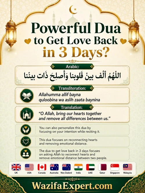 Powerful Dua to Get Love Back in 3 Days